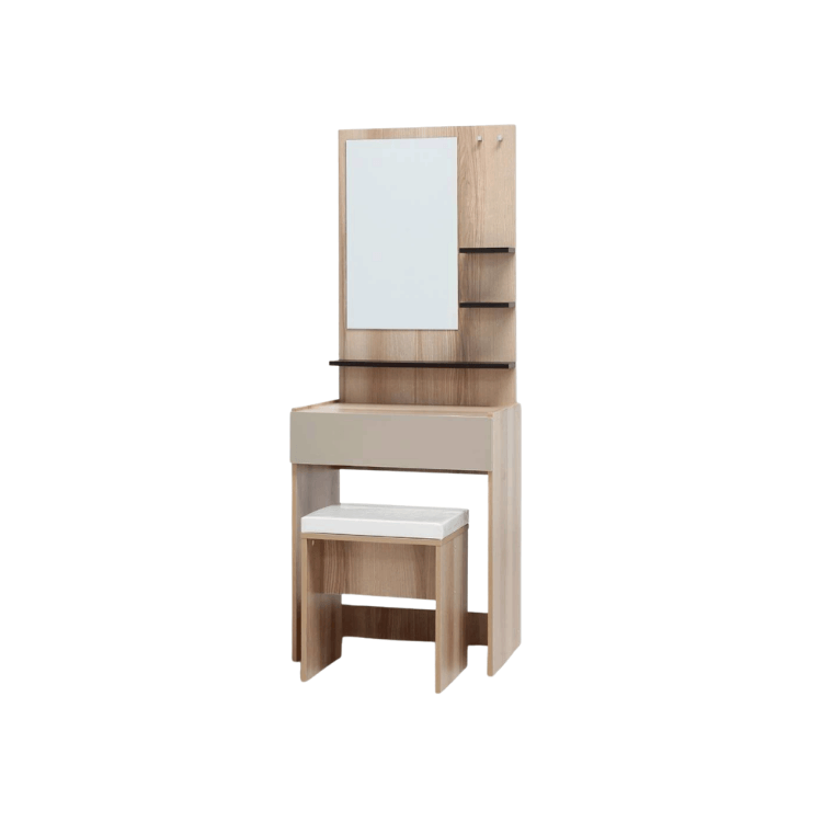ชุดห้องนอน + ที่นอน PVC 6 ฟุต WISDOM DESIGN FURNITURE รุ่น EASY สีบัตเตอร์/แซน